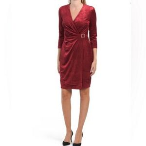 Anne Klein Women's Sparkle Glitter Red Dress, size 10 NWOT